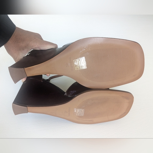 L'INTERVALLE Dark Brown Leather Wedges - Picture 6 of 7